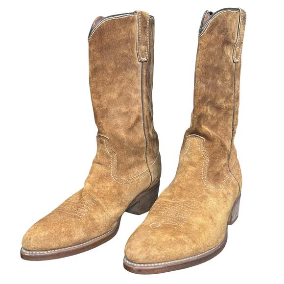 Vintage 1978 Wolverine Roughout Suede Cowboy Boots Men\'s 10.5 D main image 7